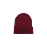 Embroidered Emblem Beanie – Burgundy